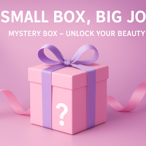 Mystery Box, Random Mystery Cosmetic Blind Box, Surprise Gift Blind Box, Surprise Makeup Gift Set For Girls, Includes Foundation, Lipstick, Eyebrow Pencil, Eyeliner, Blackhead Remover Tool, Fun Unboxing Experience, Budget-Friendly Beauty Box, Ideal Birthday Gift, Limited Edition, Limited Stock Available